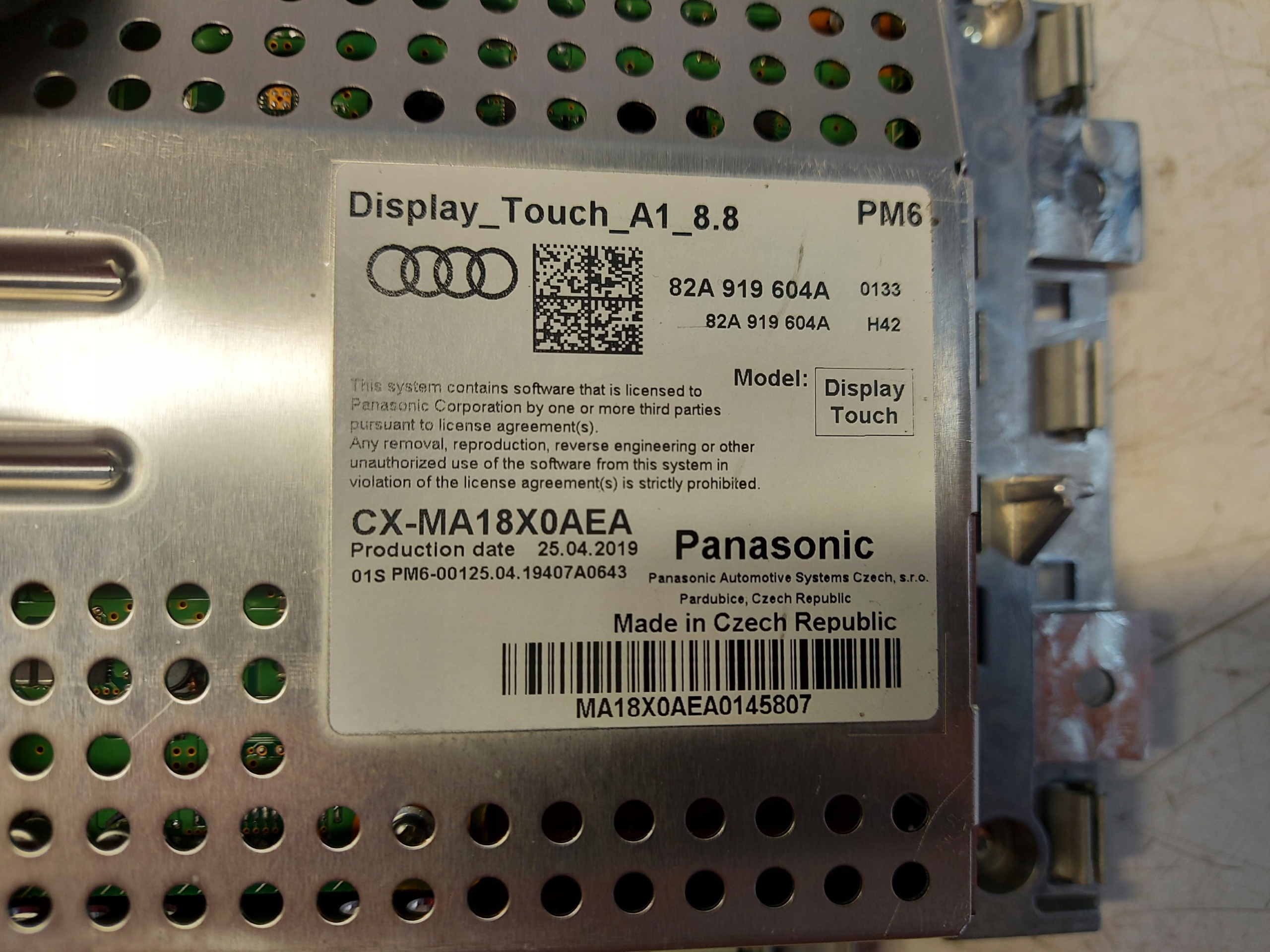 Audi A1 82A Ekran display navi 82A919604A
