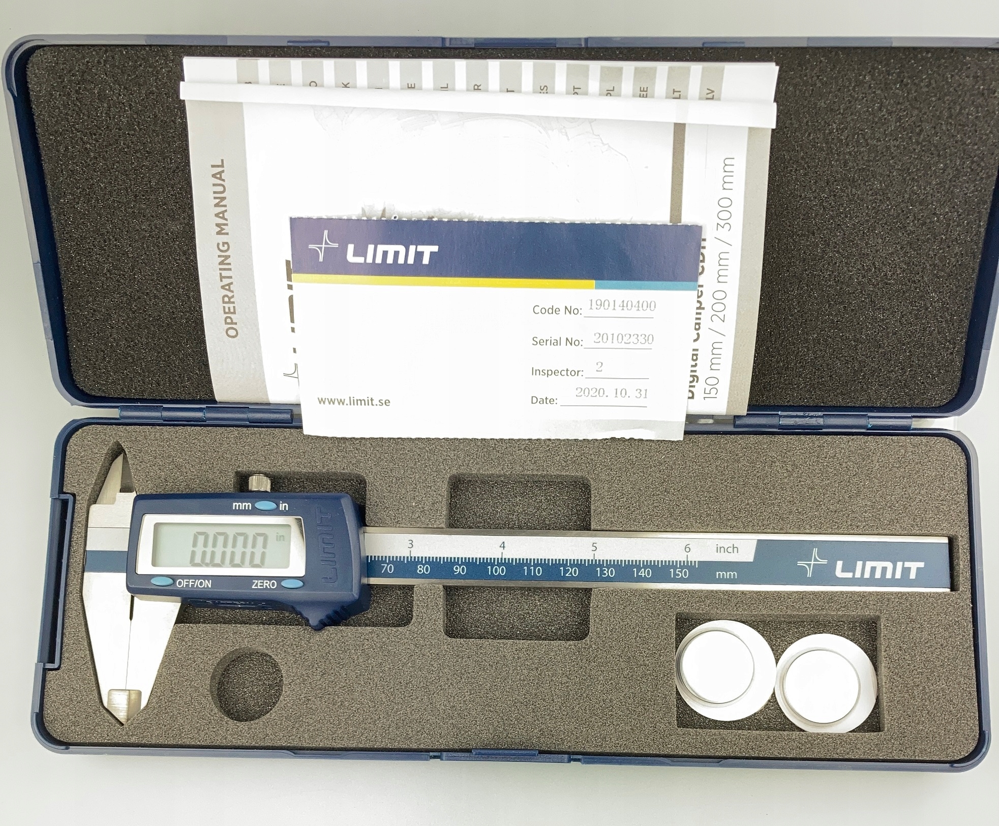 Suwmiarka elektroniczna DIN 862 CDH 150mm ±0,03mm Limit Waga produktu z opakowaniem jednostkowym 1 kg
