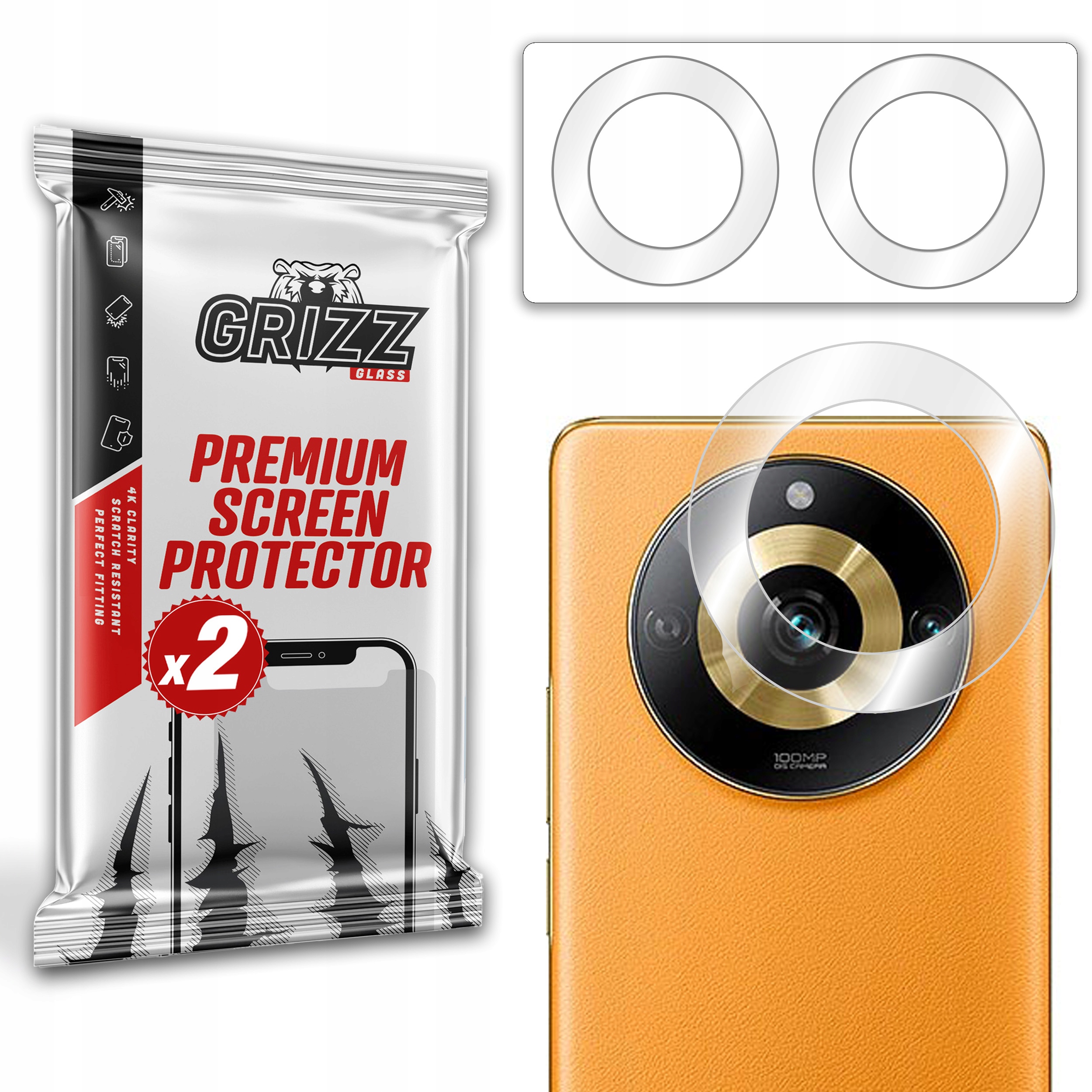 2-PAK Szkło na aparat do Realme Narzo 60 Pro