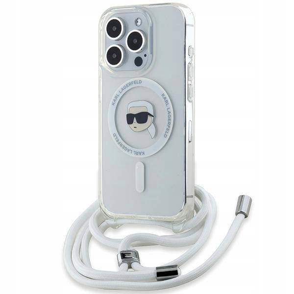 Pouzdro Karl Lagerfeld Crossbody Magsafe pro iPhone 15 Pro Max Průhledné