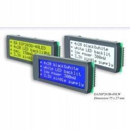 EA DIP203B-4nlw дисплей 4 * 20 STN