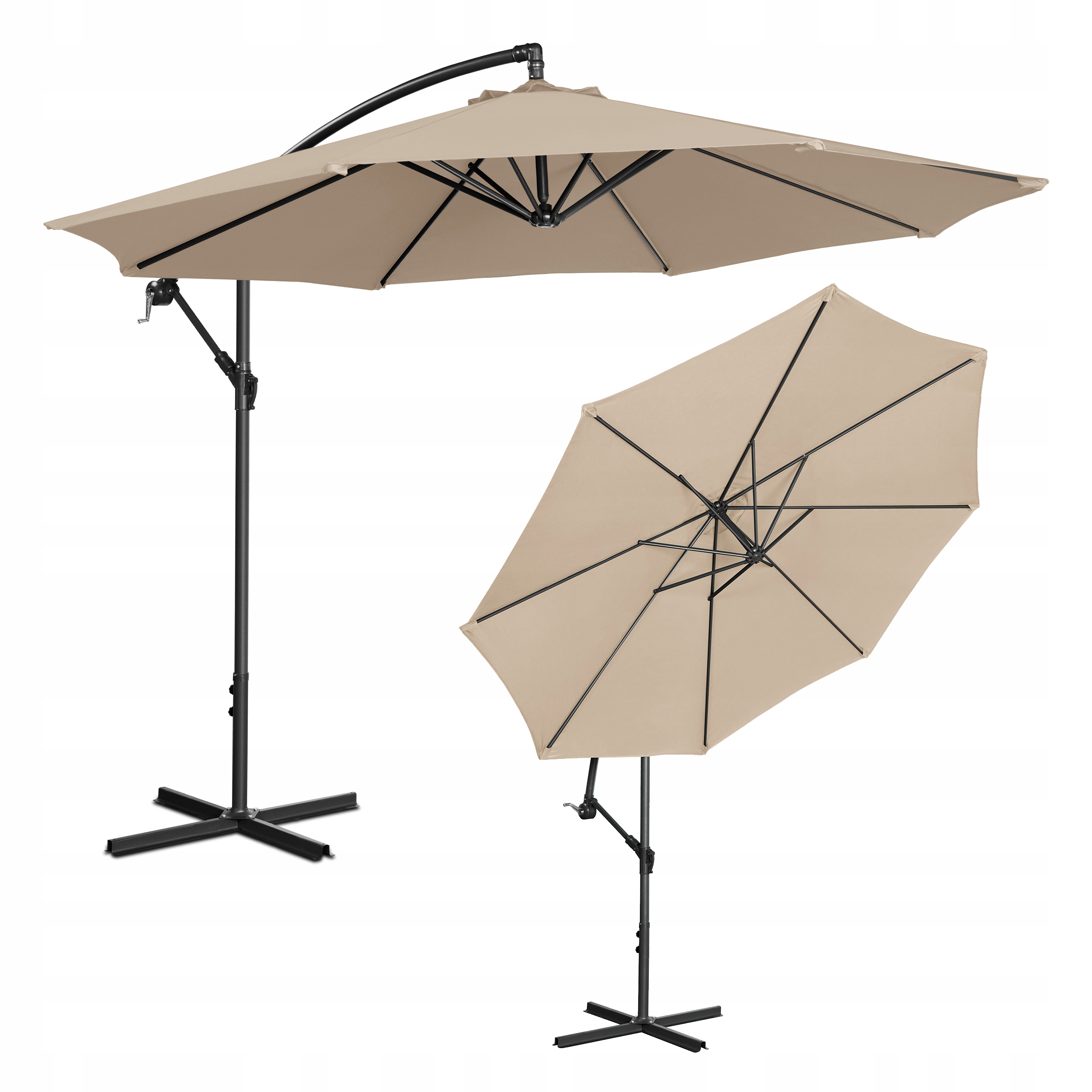 

Parasol Ogrodowy Wiszący Okragły 300 cm Kremowy