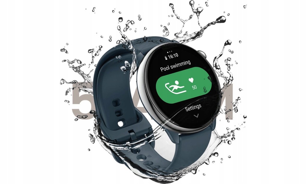 NOWY SMARTWATCH AMAZFIT GTR MINI GPS 5ATM SpO2 NIEBIESKI Kształt koperty okrągła