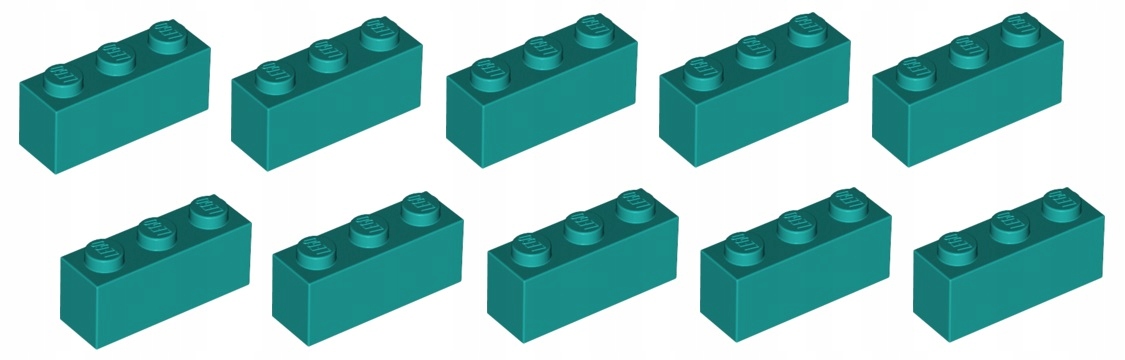 

Lego cegła 1x3 ciemny turkus 10 szt. 3622 Nowa