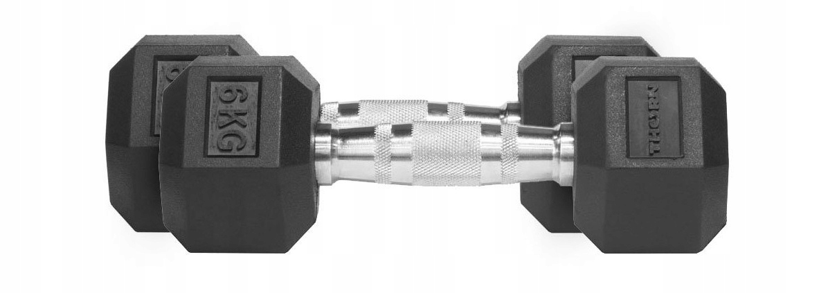 HANTEL THORN FIT HEX RUBBER DUMBBELL 6,0KG [PAIR]