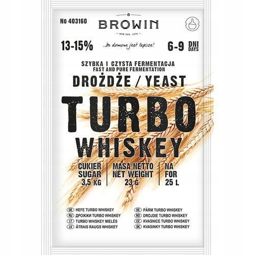 Дистилляционные дрожжи для виски Browin TURBO Whiskey