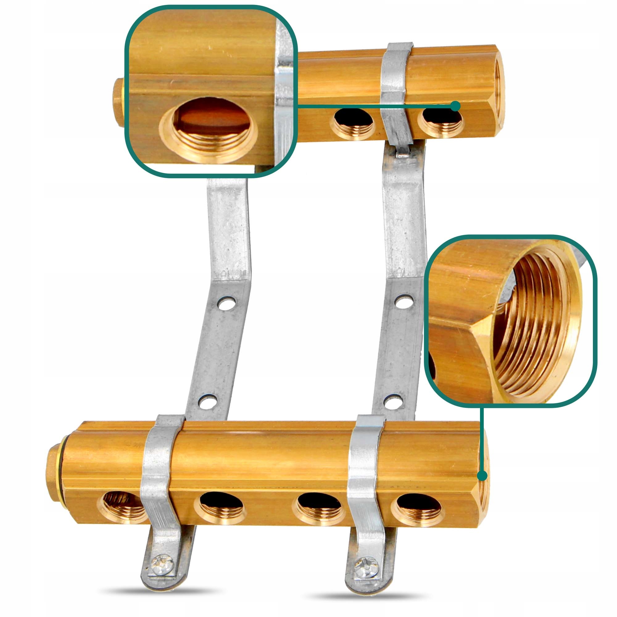 ROZDZIELACZ PODŁOGÓWKI Ogrzewania CO Podłogowego 4 OBWODY Sekcje GRZEJNIKÓW Marka Millto