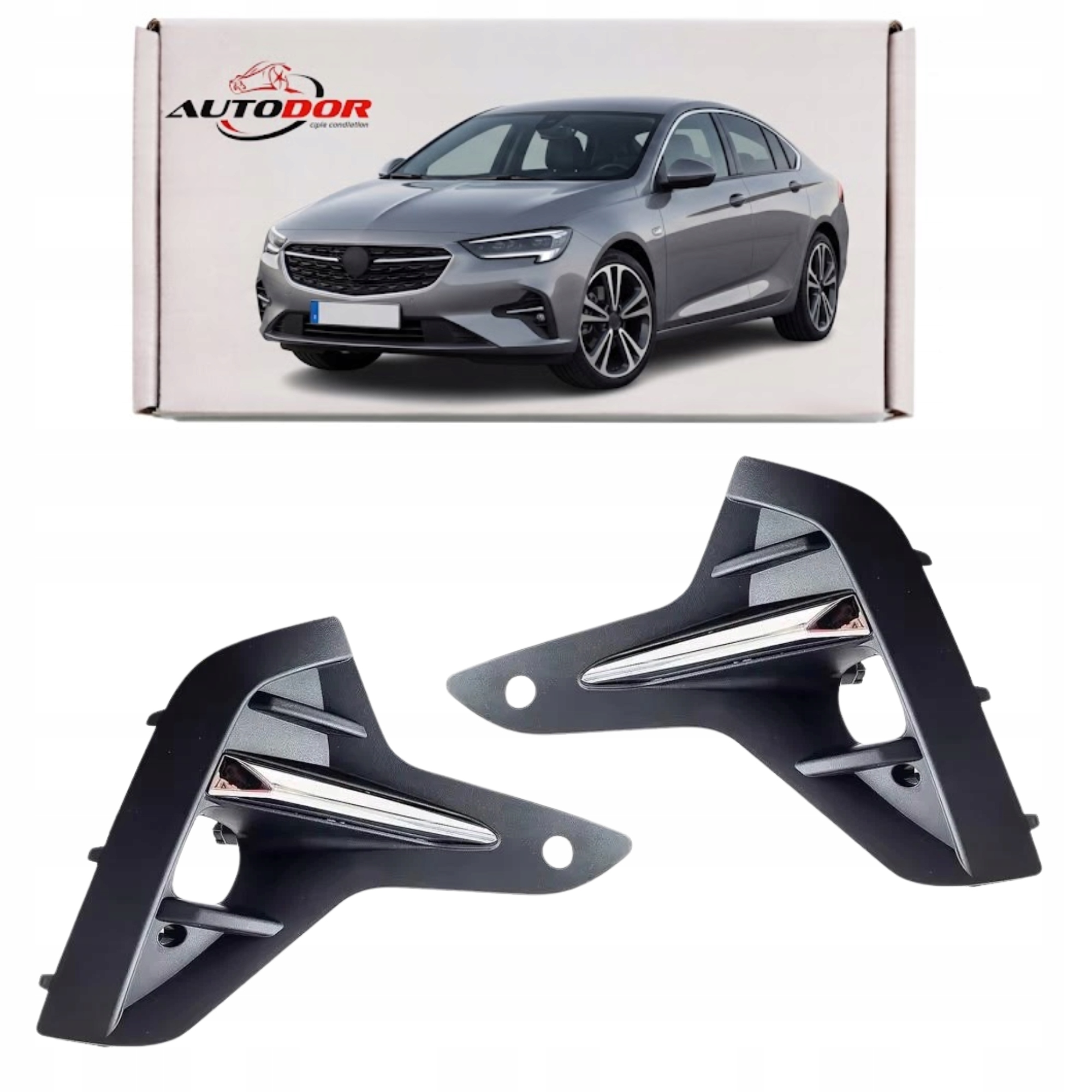 Opel Insignia B 20-22 Mřížka Nárazníku S Otvory Pro Pdc Levá Pravá Sada