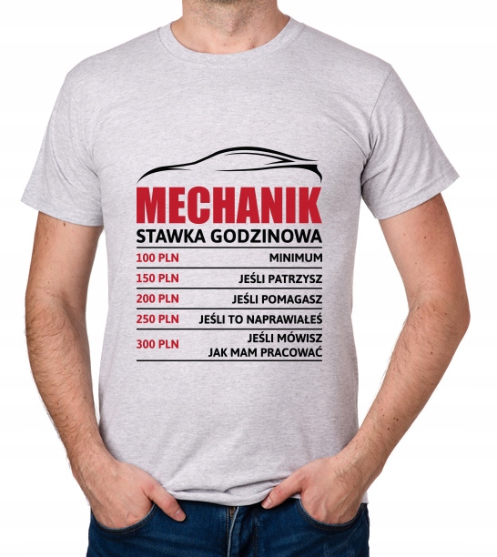 

koszulka Mechanik stawka godzinowa prezent