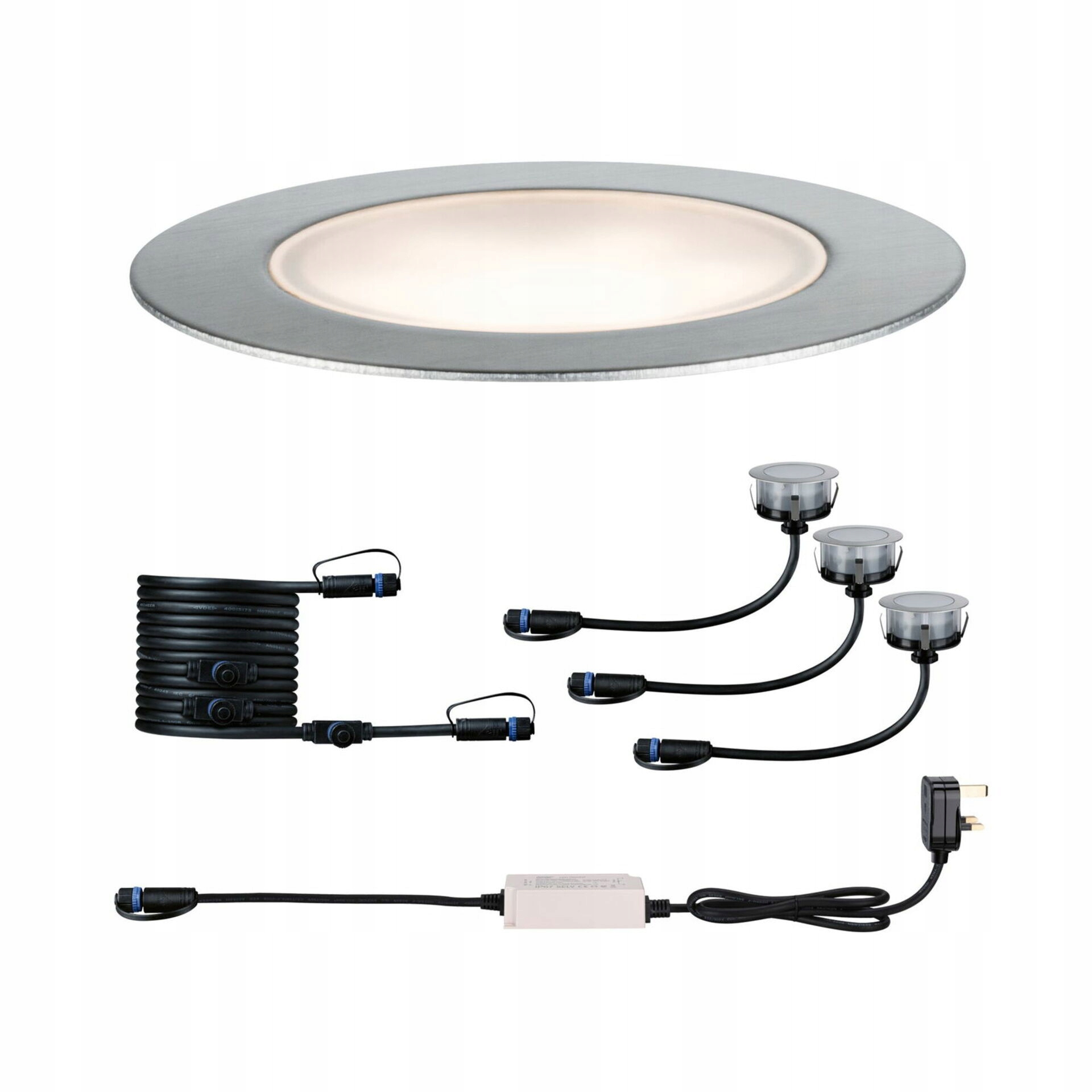 Paulmann Plug & Shine Led zemné svietidlo Floor IP67 3000K 3x1,3W antracit s