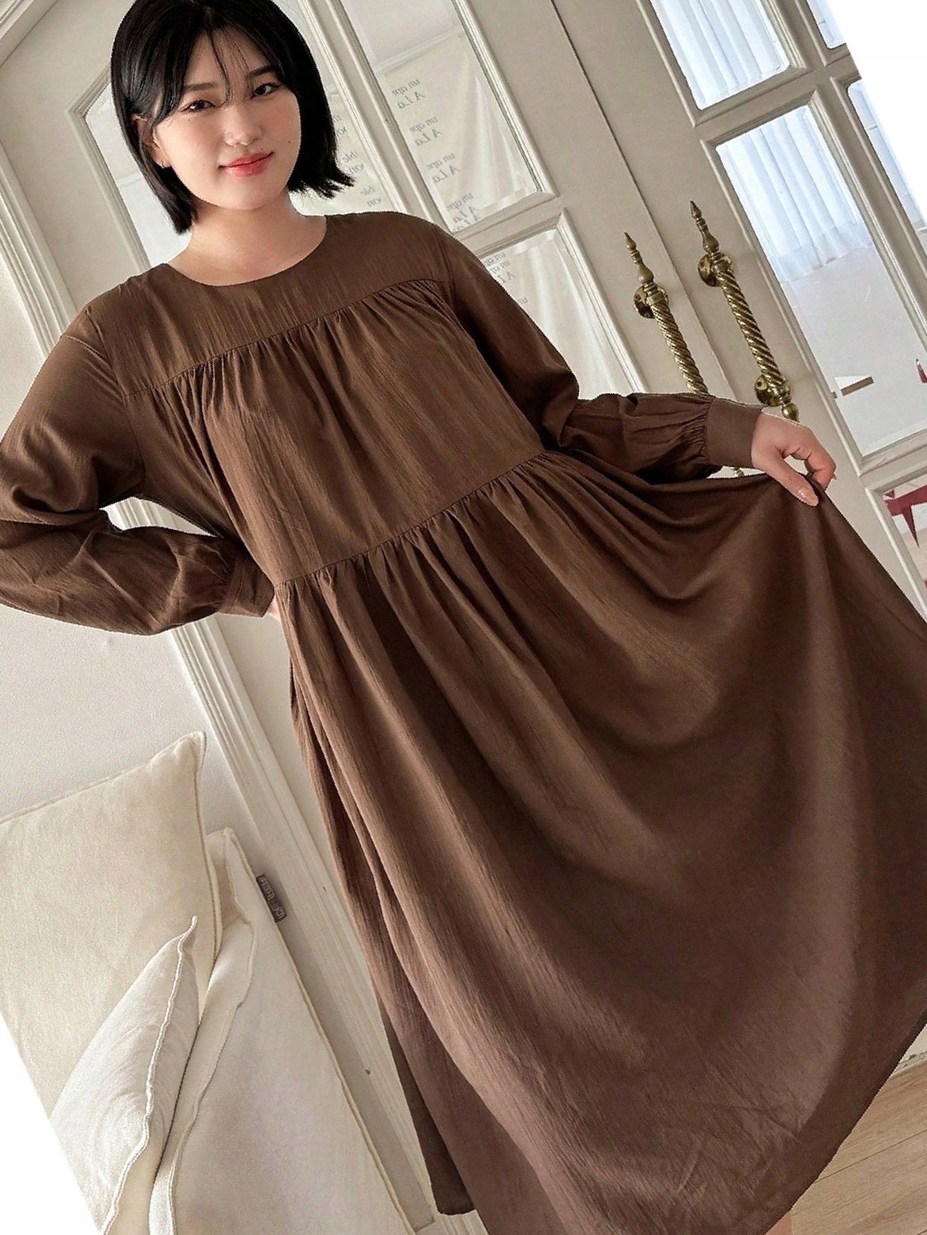 Šaty z viskózy Petite Casual Za koleno 3XL 46