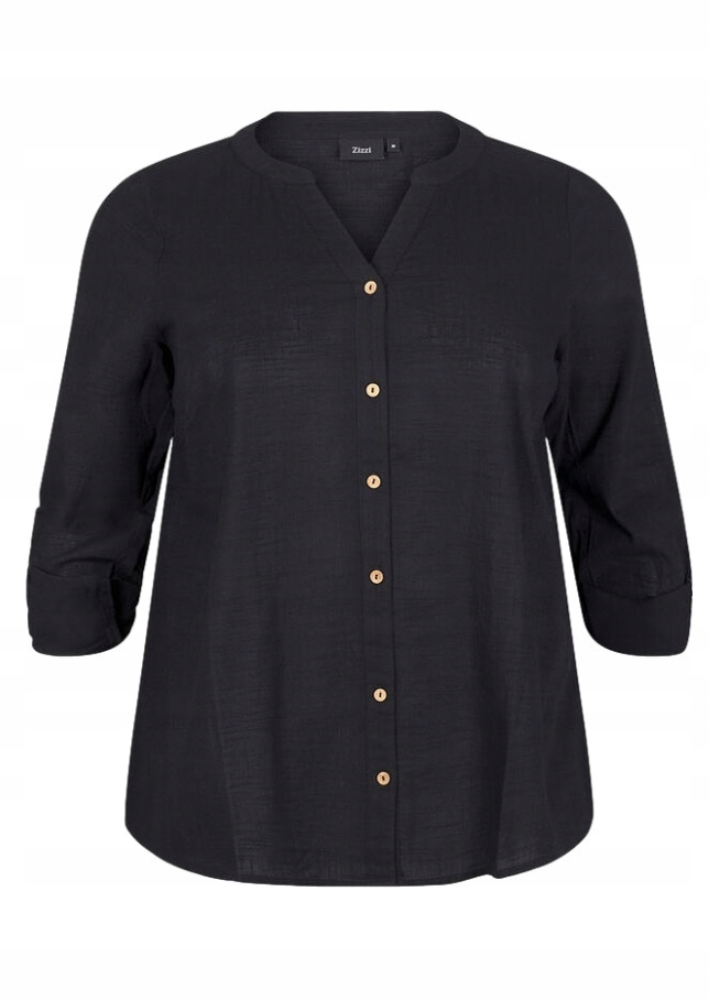 Plus Size Zizzi Černá Košile Bavlna 361D 48