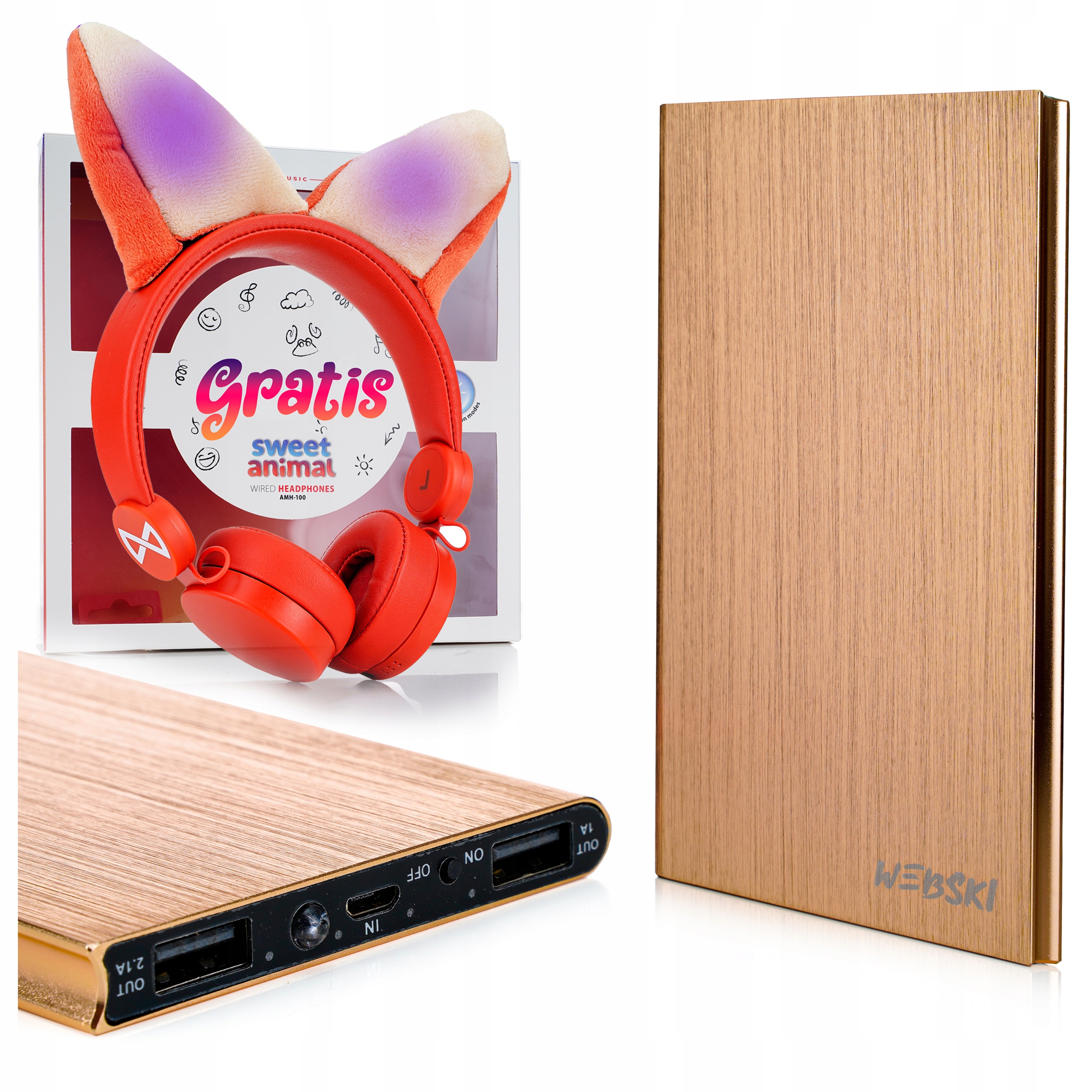

Kieszonkowy Lekki Power Bank 20000 mAh 2X Usb