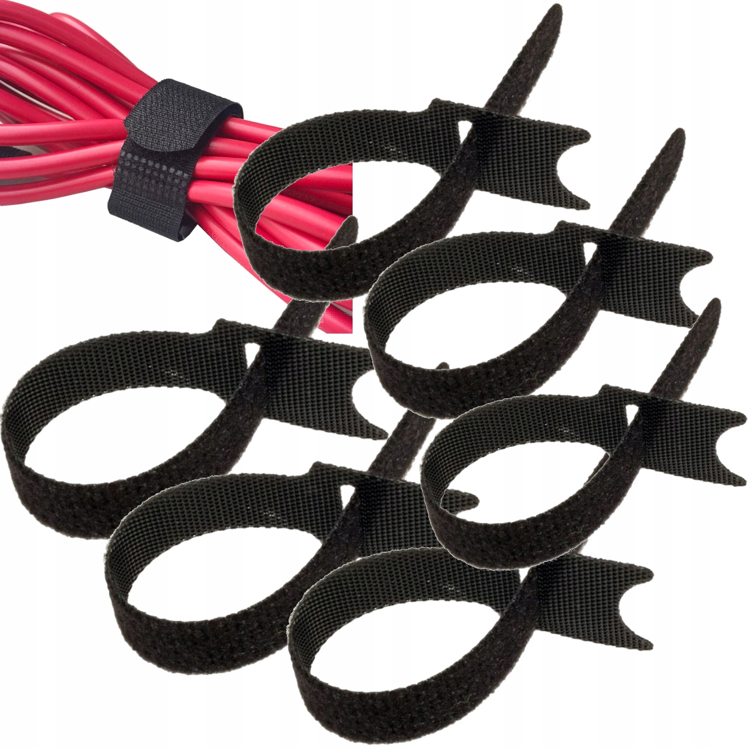 

Zestaw 6 Szt Opasek Rzepowych Organizerów Na Kable