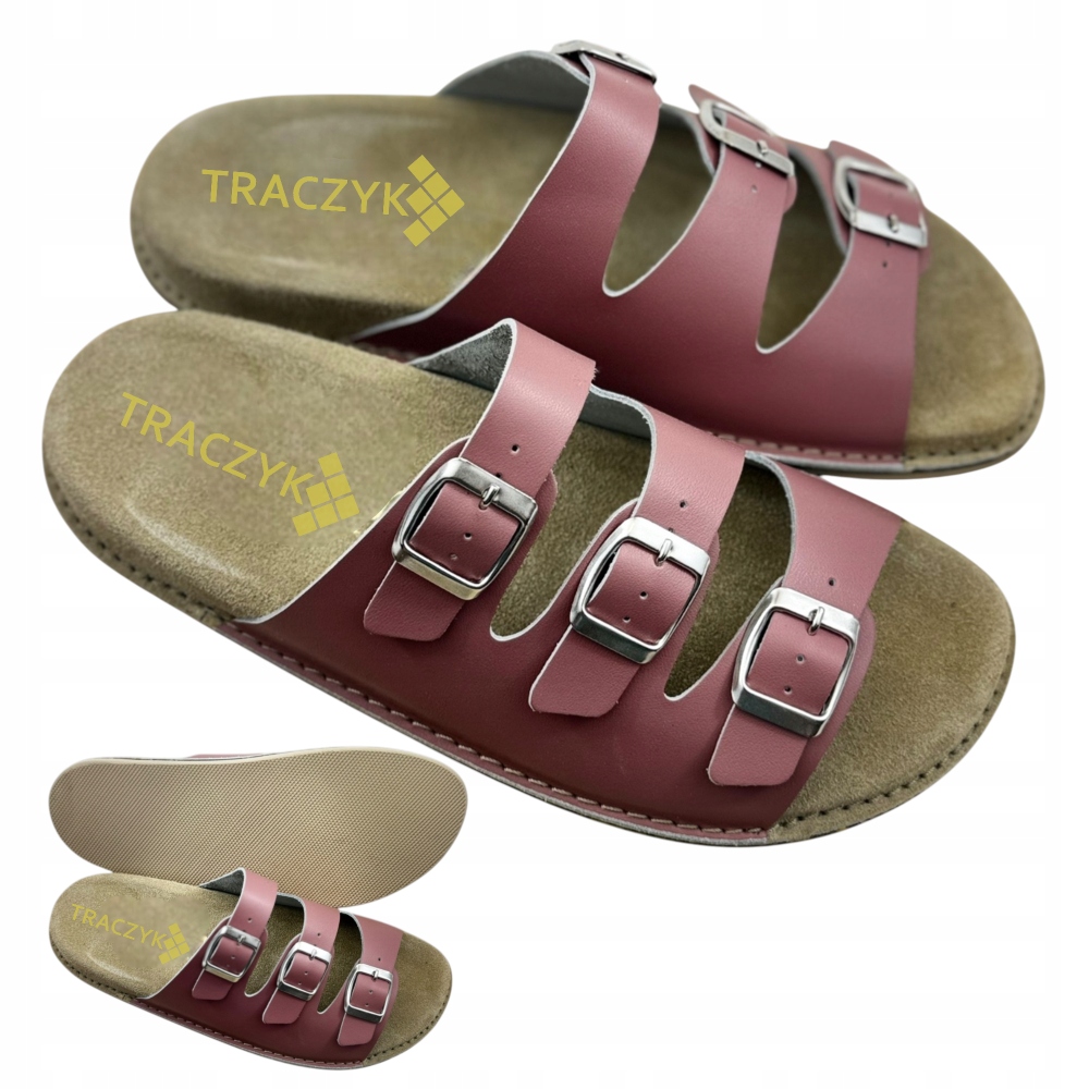 Nazouváky Z Přírodní Kůže Růžové, nastavitelné, profilované, vel. 40