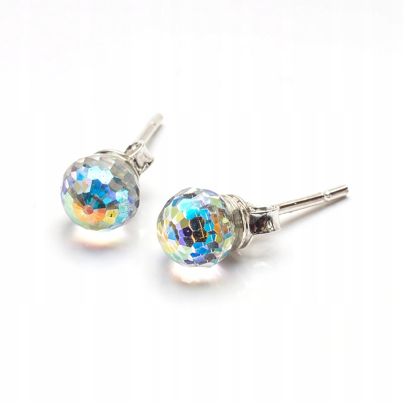 

Srebrne Kolczyki 925 z kr. Swarovski Kulki 6mm Cab