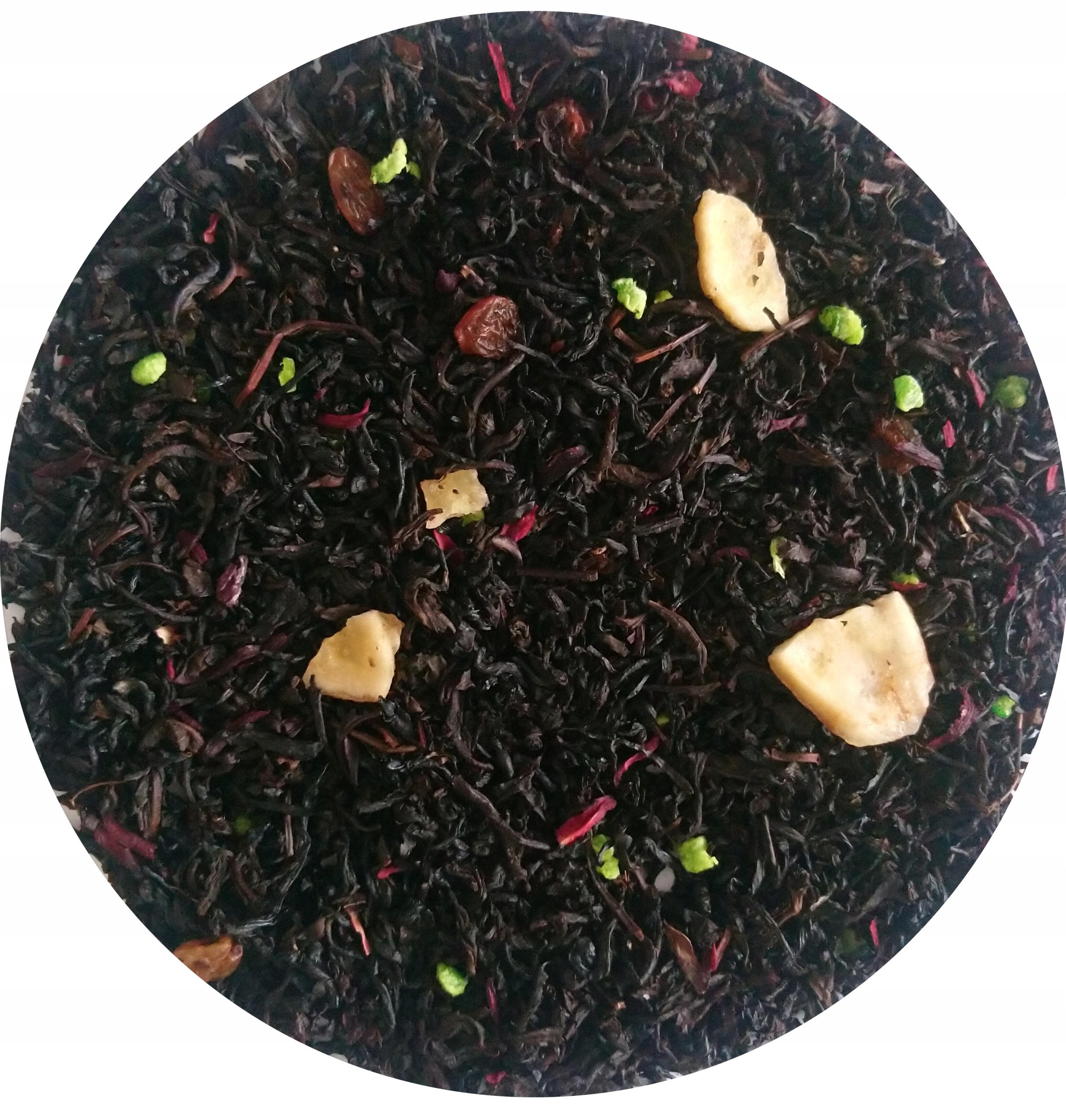 Černý čaj s Čaj lístky Assam Indie Banán Citron 1kg