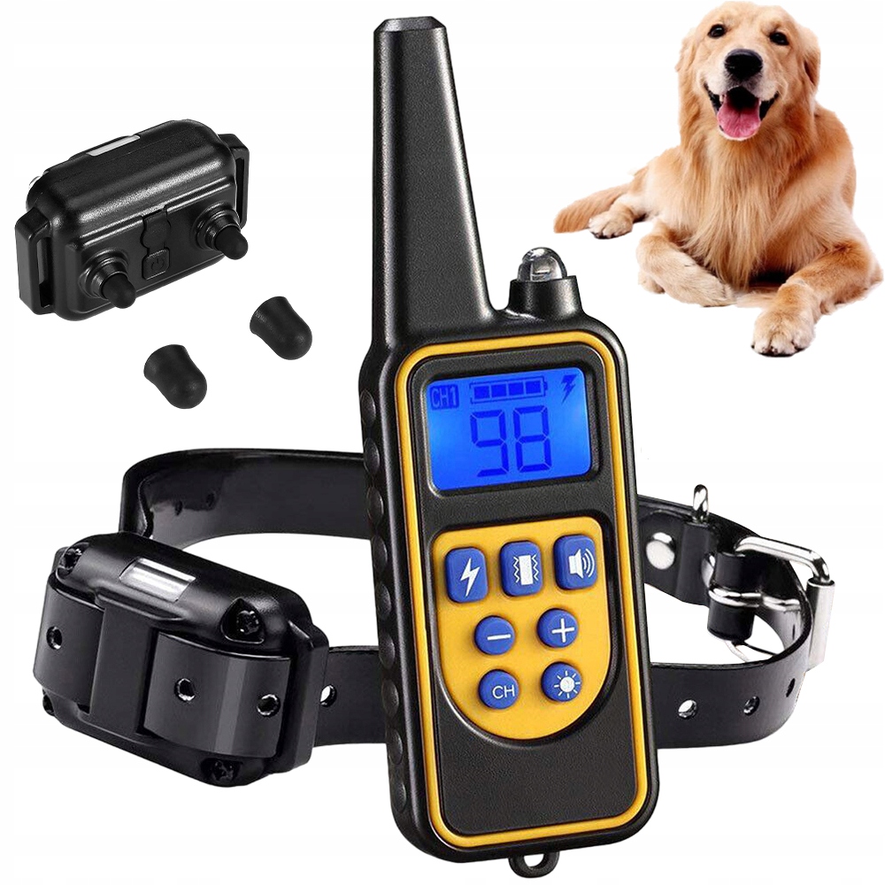 Levně Elektrický Výcvikový Obojek Pro Psa Nastavitelný, Silikonový, 800 M