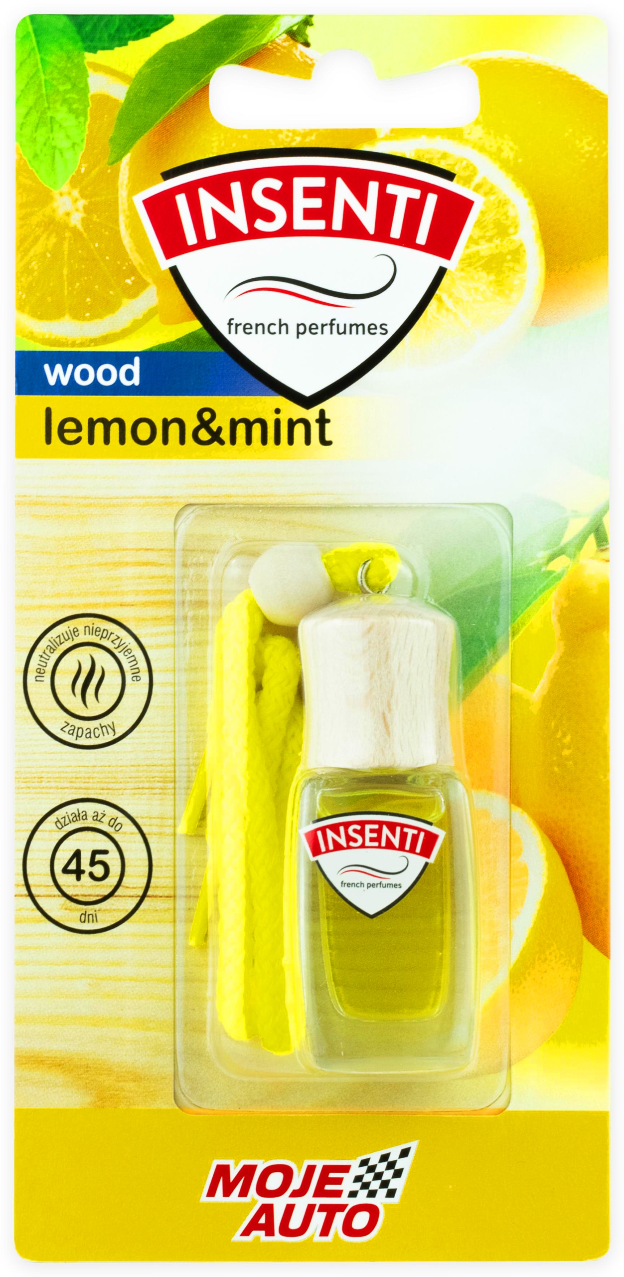 МІЙ АВТО-INSENTI WOOD АРОМАТ ЛИМОН З М'ЯТОЮ