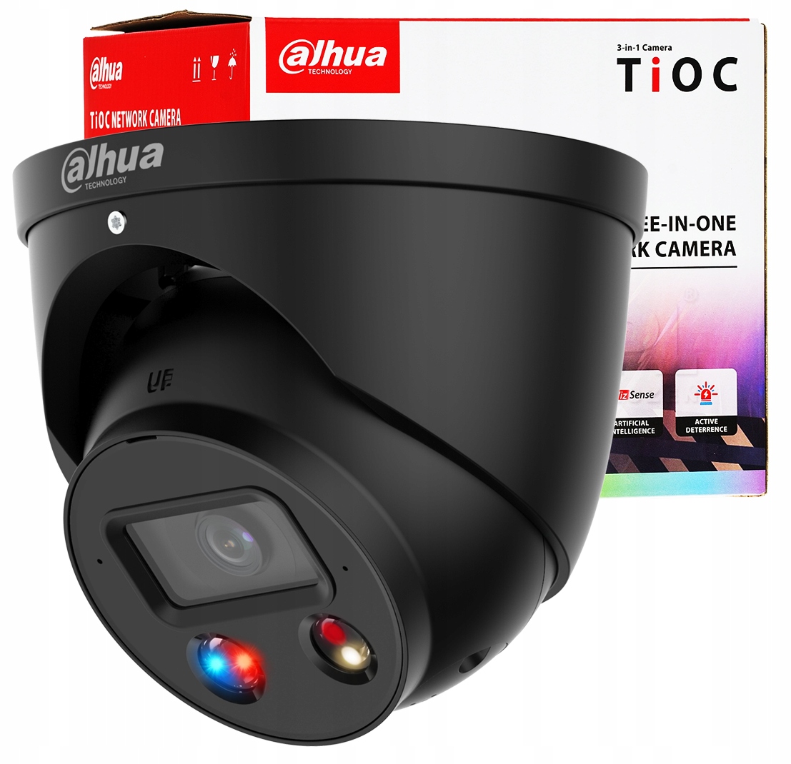 Ip kamera 8Mpx 4K TiOC Dahua IPC-HDW3849H-AS-PV-0280B-S5 Black čierna