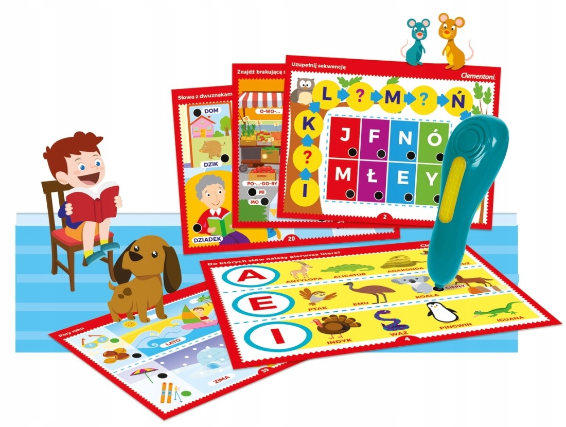 MÓWIĄCE PIÓRO 500 PYTAŃ LITERY I SŁOWA CLEMENTONI Kod producenta 50780