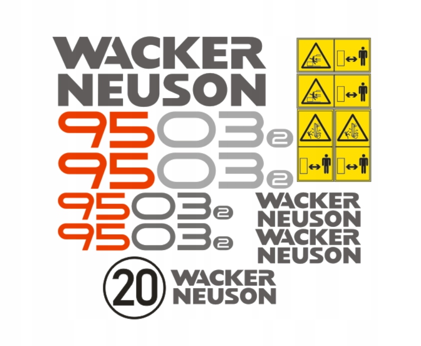 Samolepky s nálepkou Wacker Neuson 9503