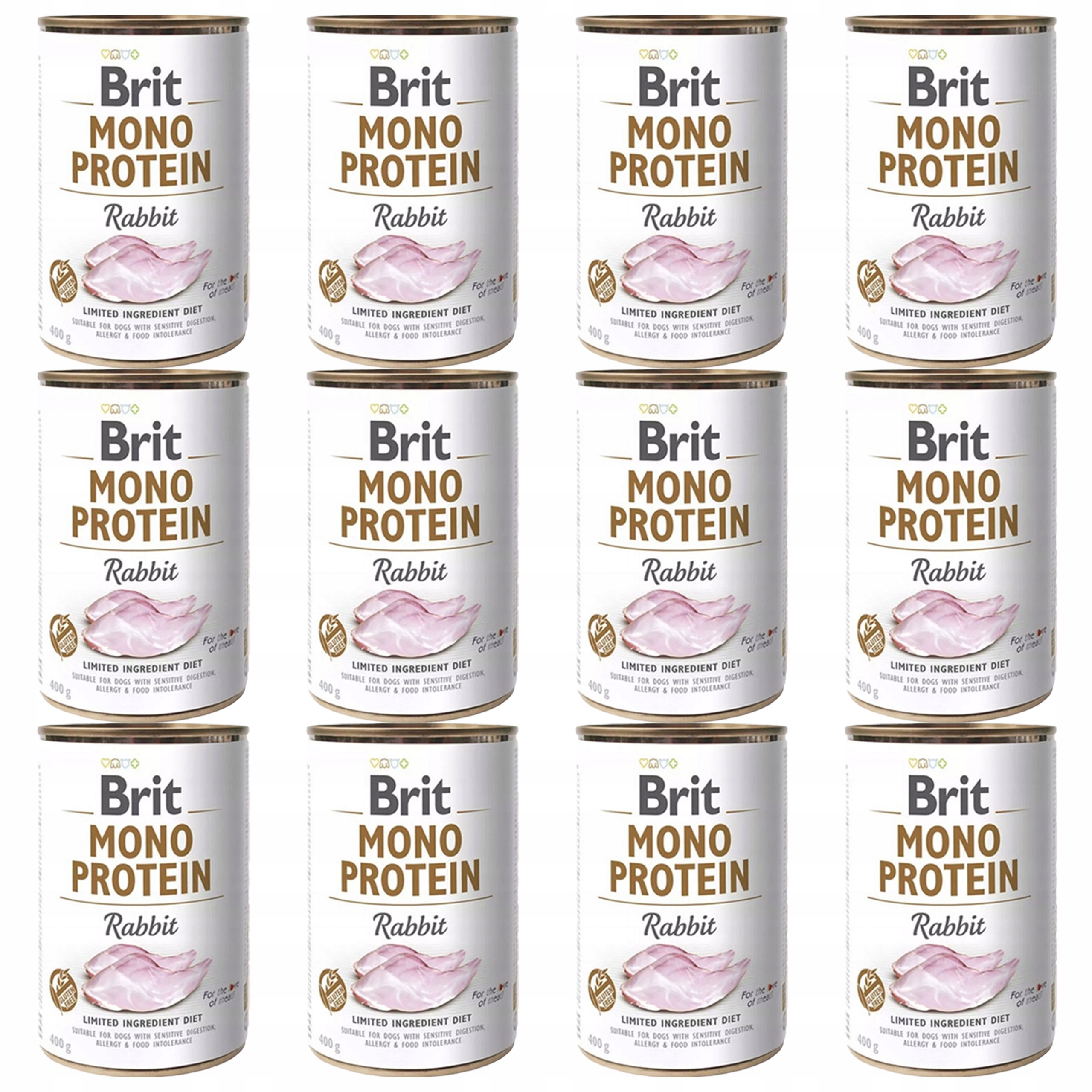 Brit Mono Protein Krmivo mokré pro psa Králík 12 x 400 g monoproteinové