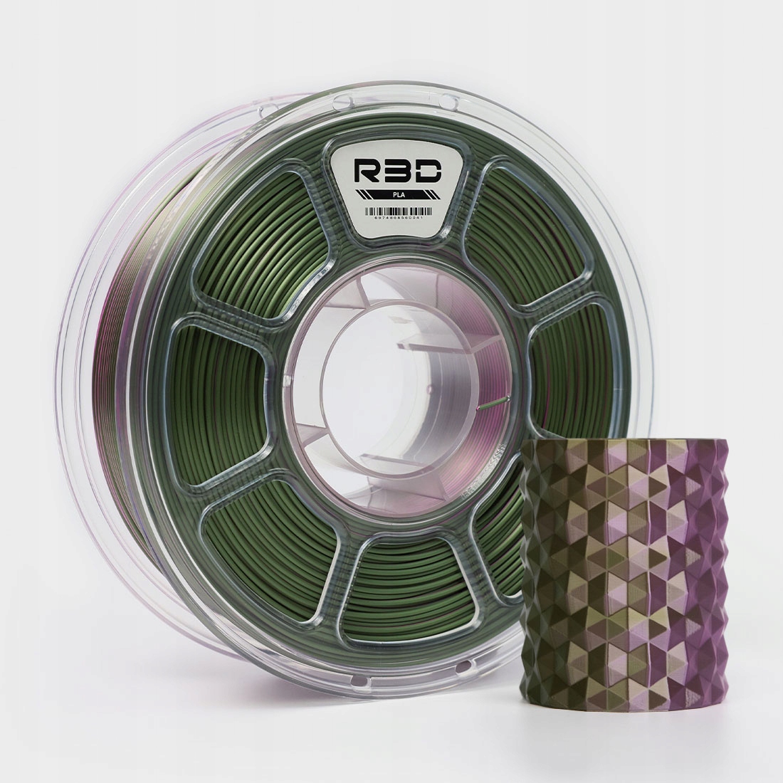 R3D Pla Magic Silk 1.75mm 1kg Dual Color Bronze Purple multi, wielokolorowy