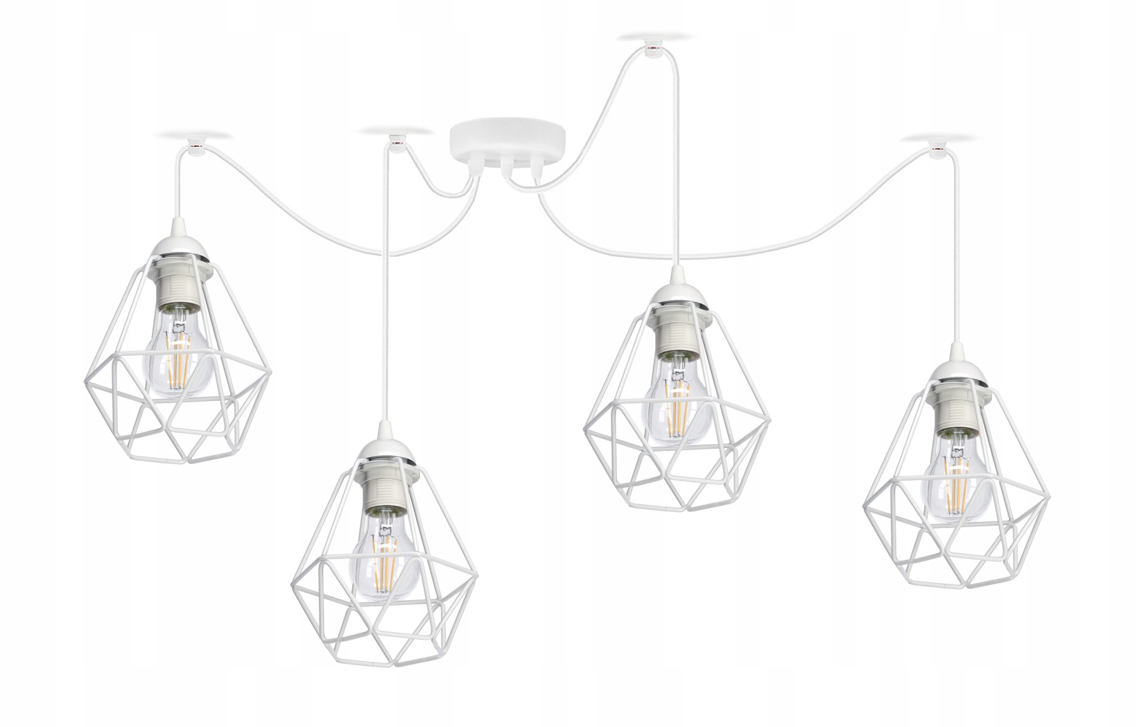 Závěsná lampa Pajak Druciak Diamond 4 Bílá