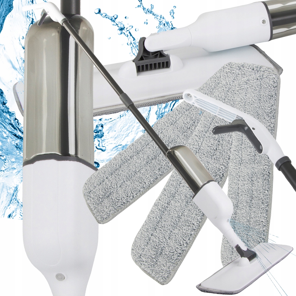 Plochý mop s podložkou rotační pevný sprej 3x náhradní náplně