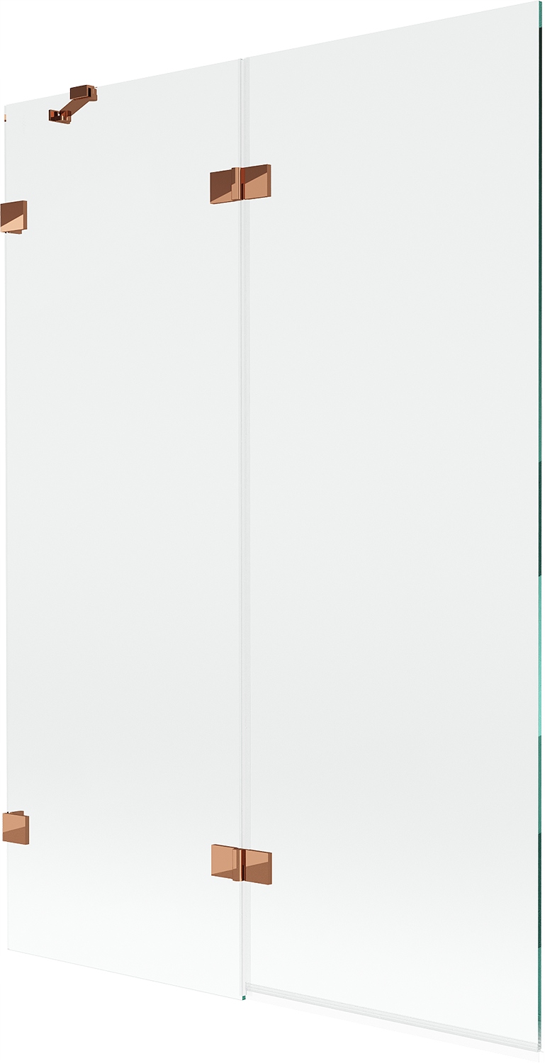 Mexen Lunar sprchová zástěna 2-dílná levá 120 x 150 cm, transparentní, růžo