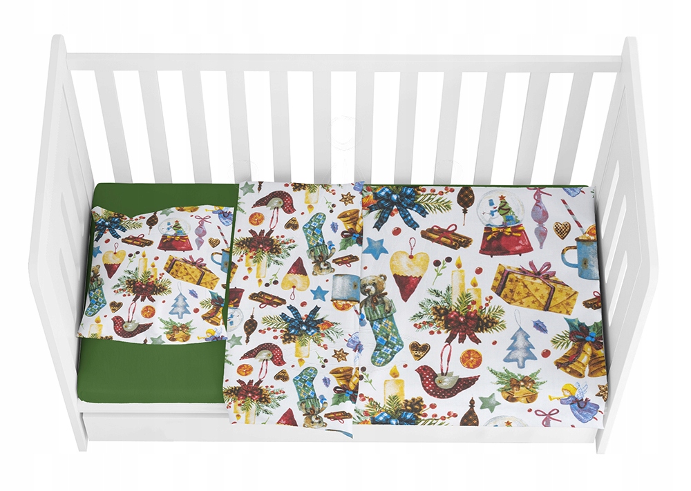 

Pościel do Łóżeczka 100x135 +50x60 Świąteczna Bawe