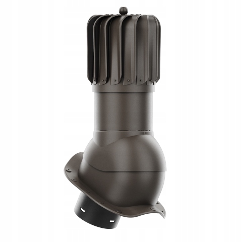 Rotačný krb Rotoline pre plechovú krytinu, profil W fi 150 mm, tmavo hnedý