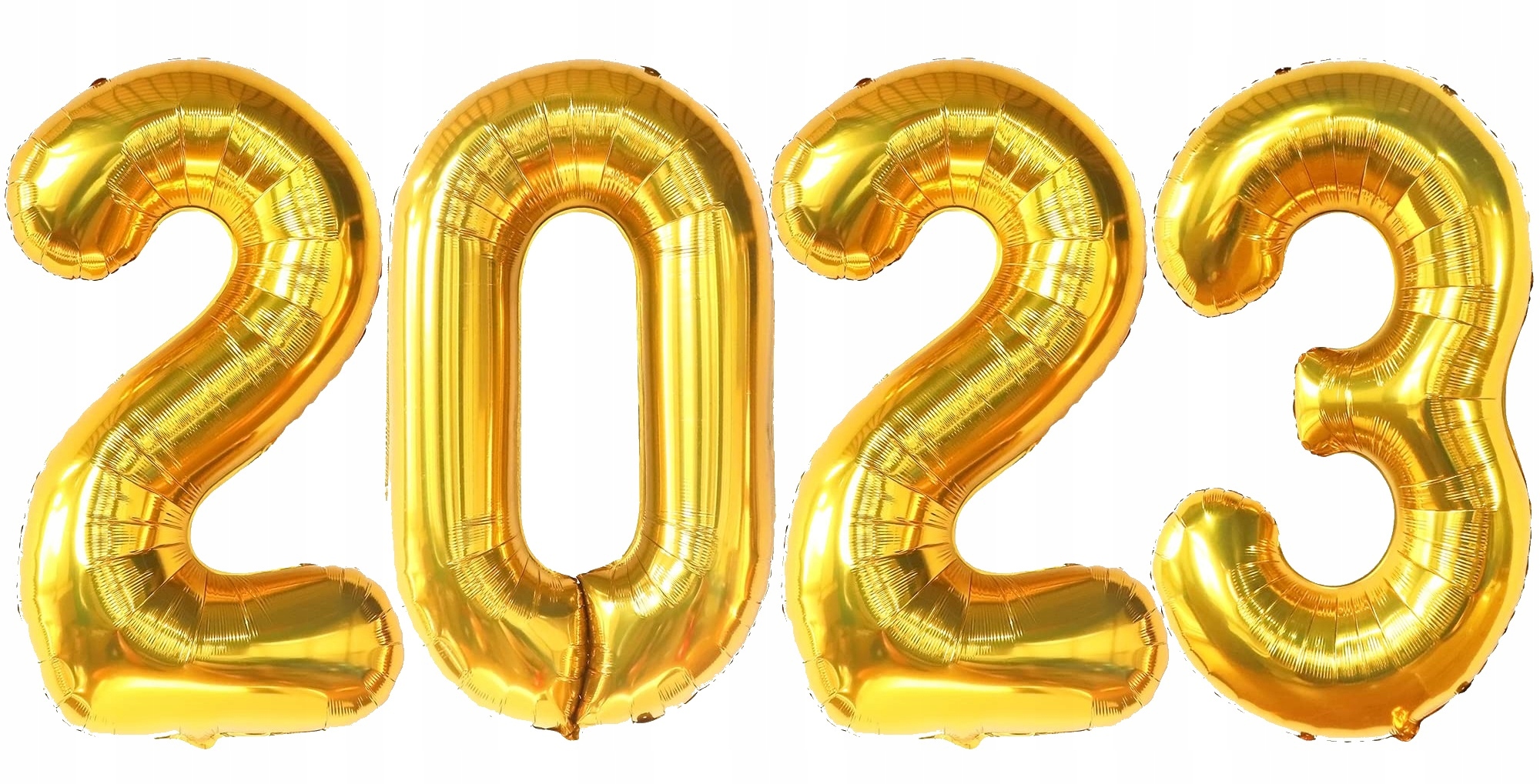 

Balony 2023 złote cyfry dekoracje Sylwester hel 1m