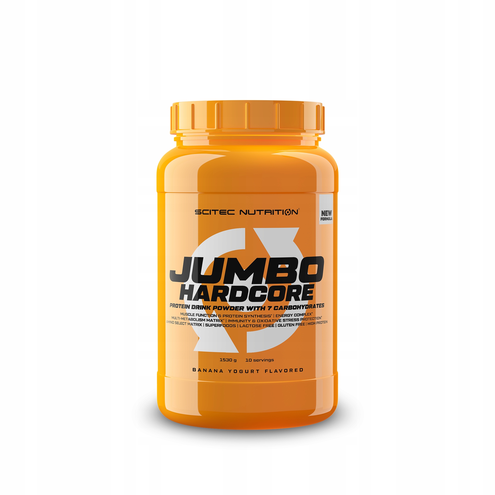 Scitec Jumbo Hardcore 1530 g Gainer na svalovou hmotu Křupavá bílá čokoláda