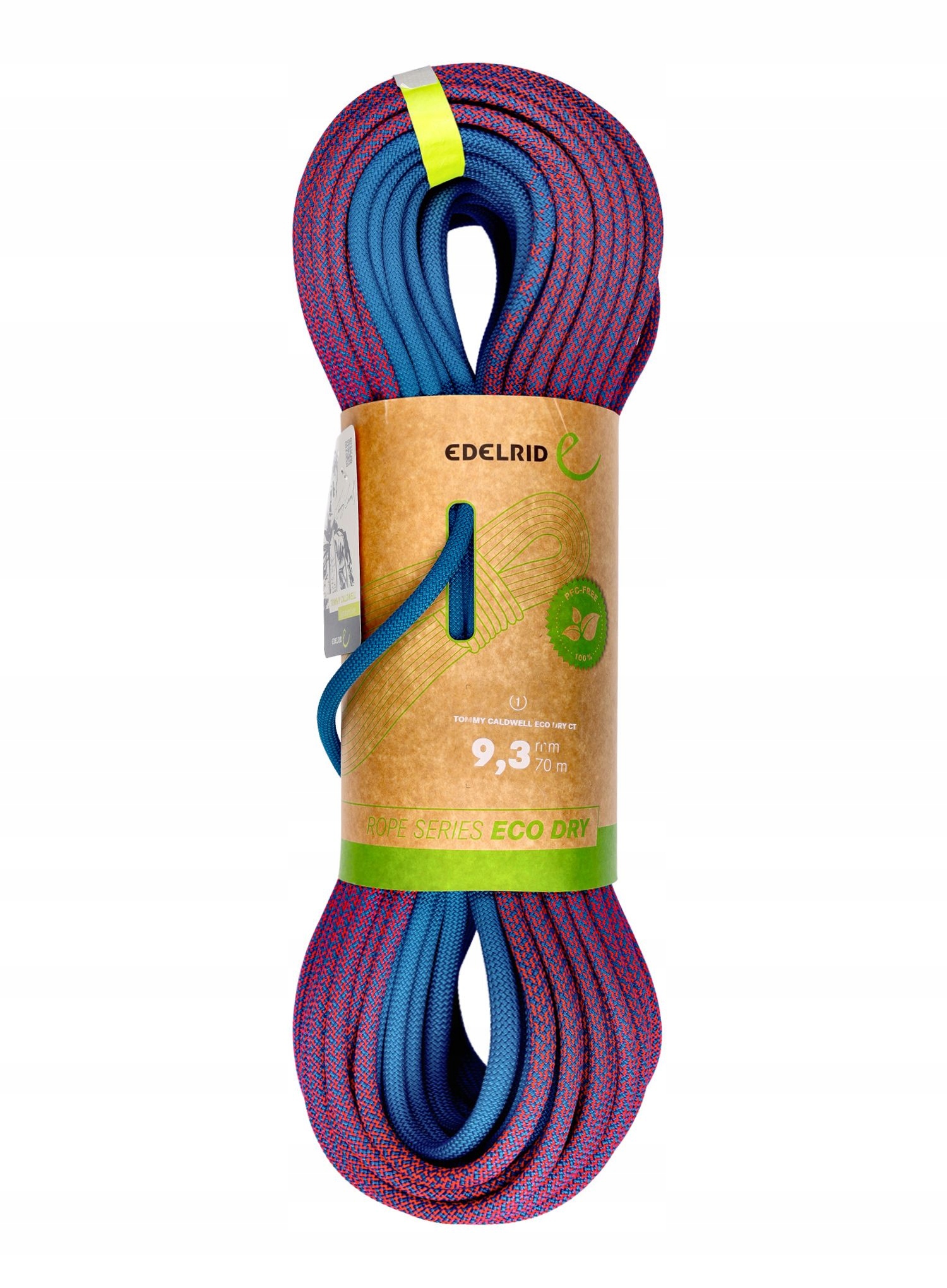 Lezecké lano Edelrid Tommy Caldwell Eco Dry Ct 9,3 mm 70 m p/t