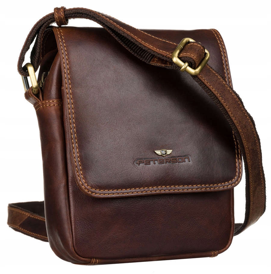 Kožená pánská taška s kapsami Peterson