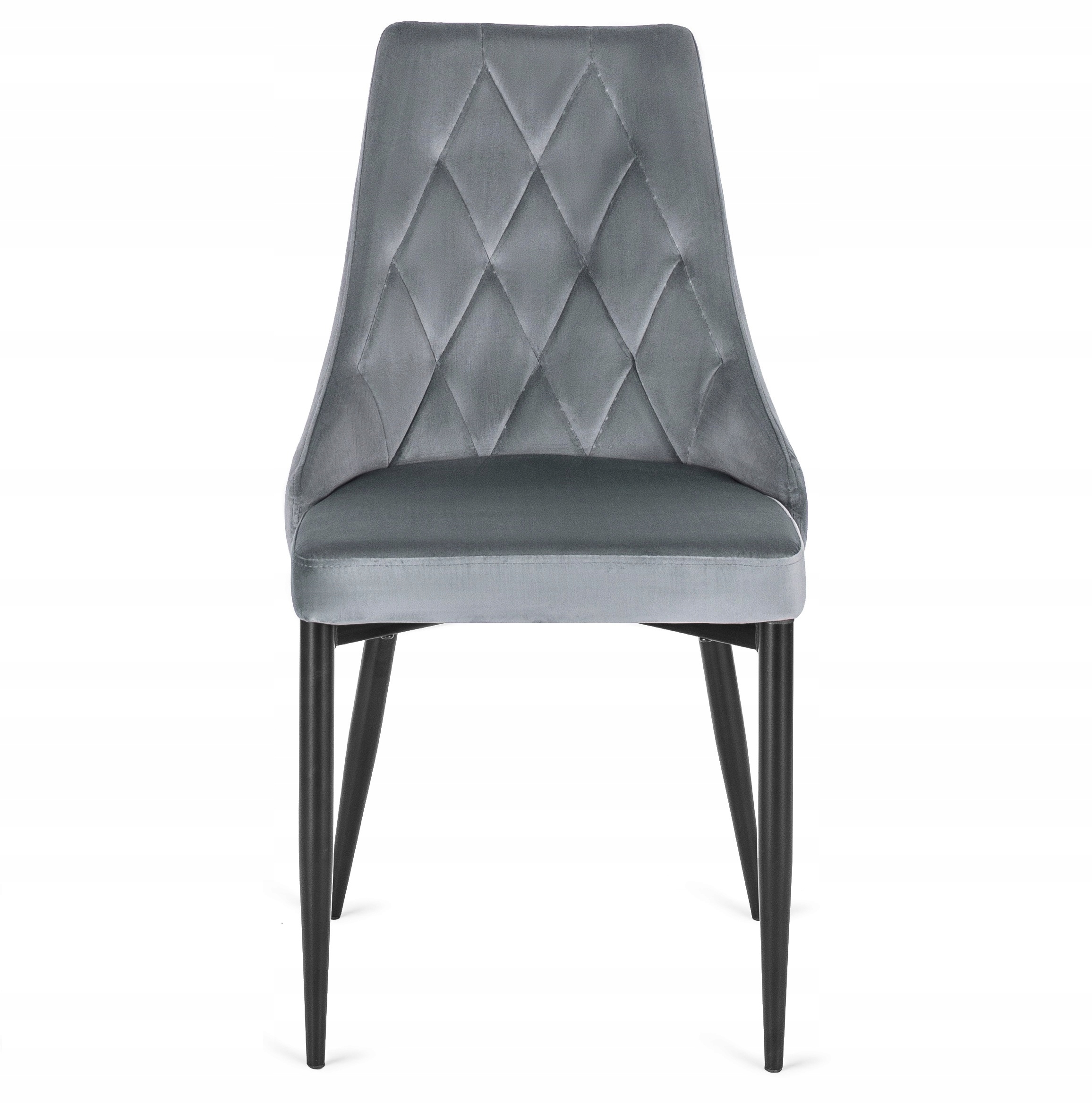 Krzesło Tapicerowane Welur Do Salonu Jadalni Nowoczesne Velvet Szare CORK Wysokość mebla 91 cm