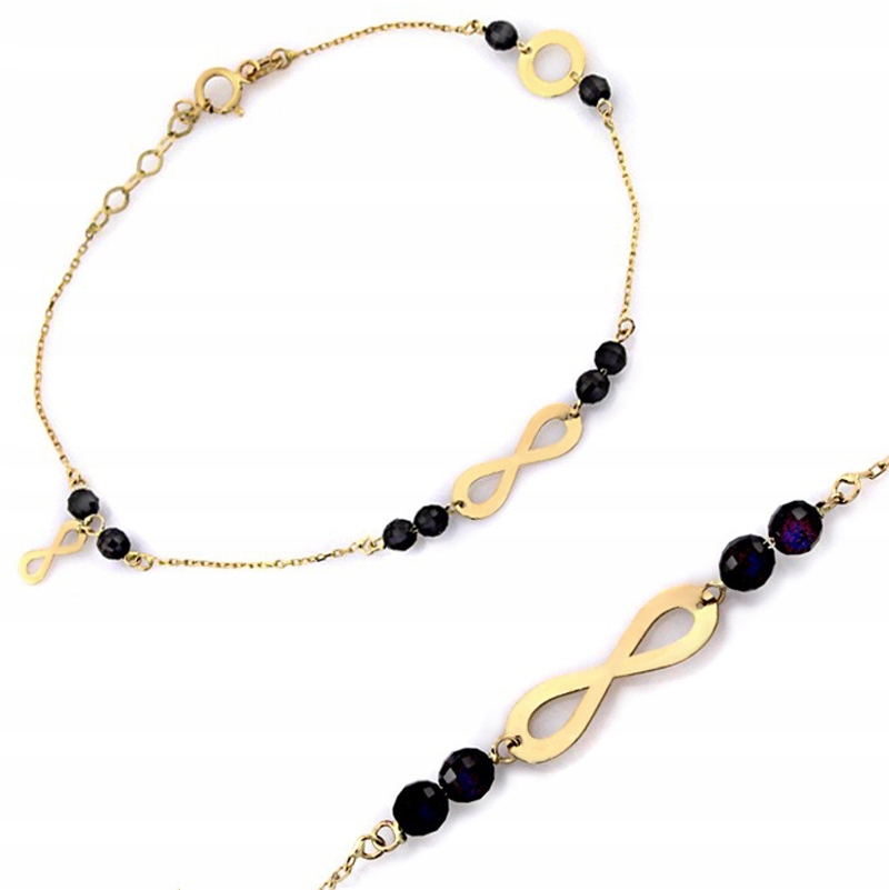 Zlatý Dámský Náramek Nekonečno Kolečko Svatba