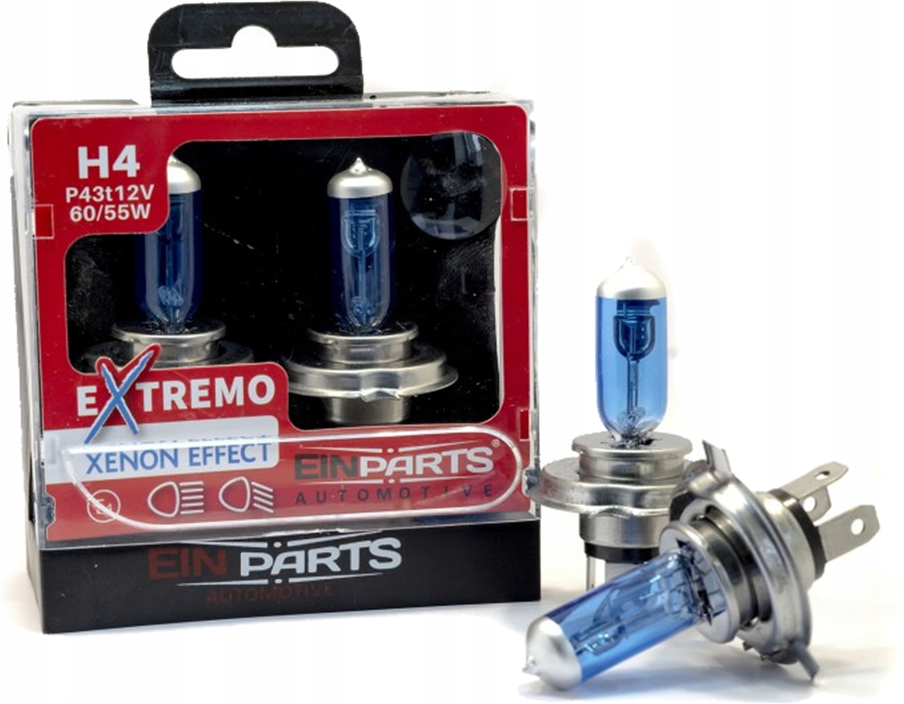 

Mocne żarówki H4 100% Xenon Efekt niebieskie 2SZT