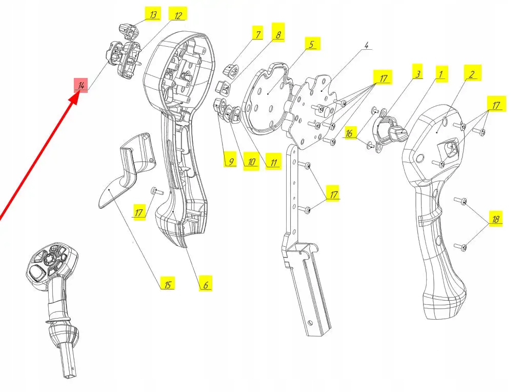 102355890 Przycisk sterowania nagarniaczem Producent części Rostselmash