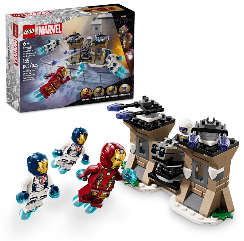 Lego Marvel Iron Man i Iron Legion kontra żołnierz Hydry 76288