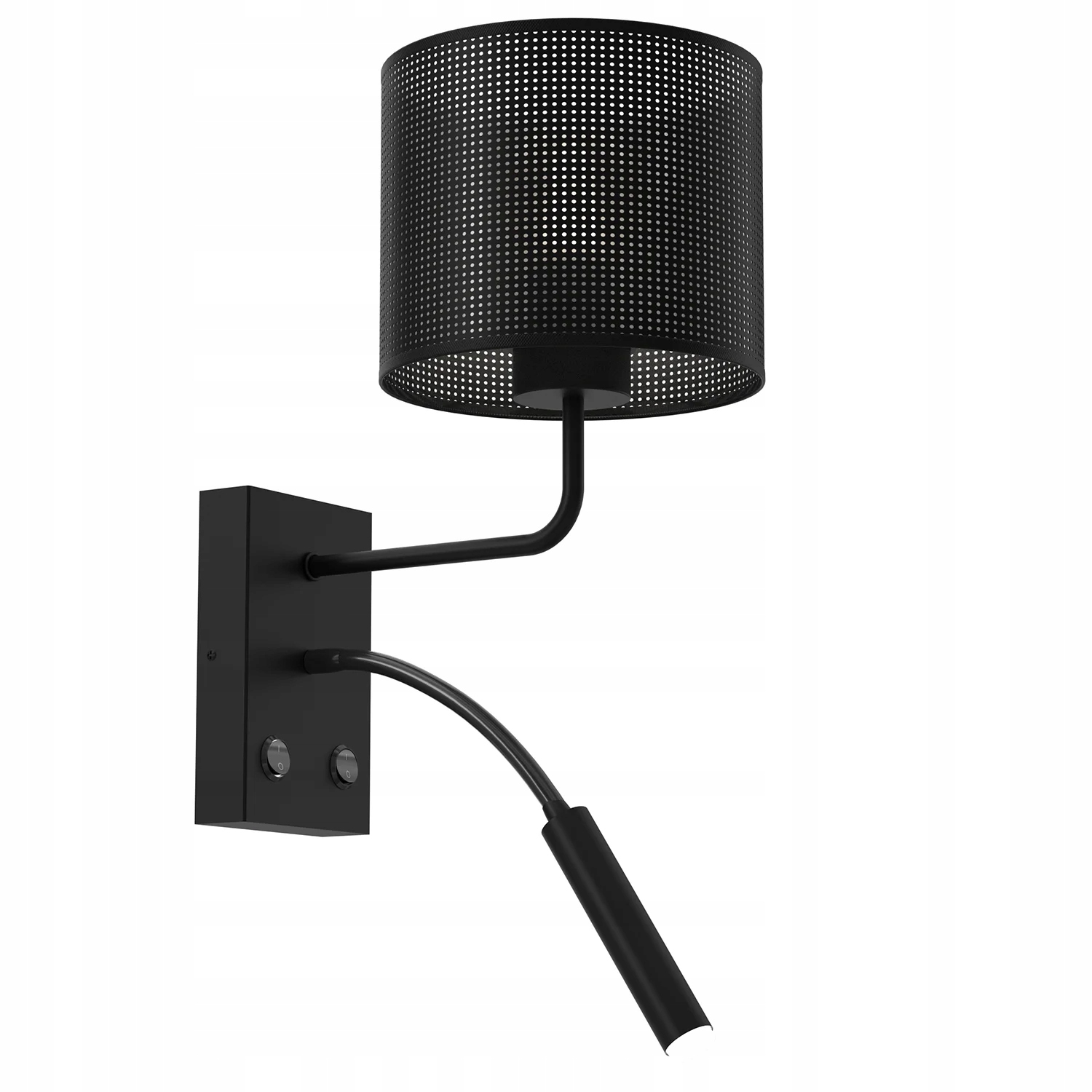 Luminex Loft Shade nástenné svietidlo čierne 2x zdroj E27+G9 2 vypínače IP20