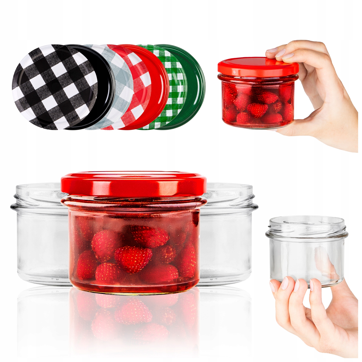 50x Słoik Na Pasztet Mięso Przetwory Dżem 235ml Słoiki Z Zakrętkami