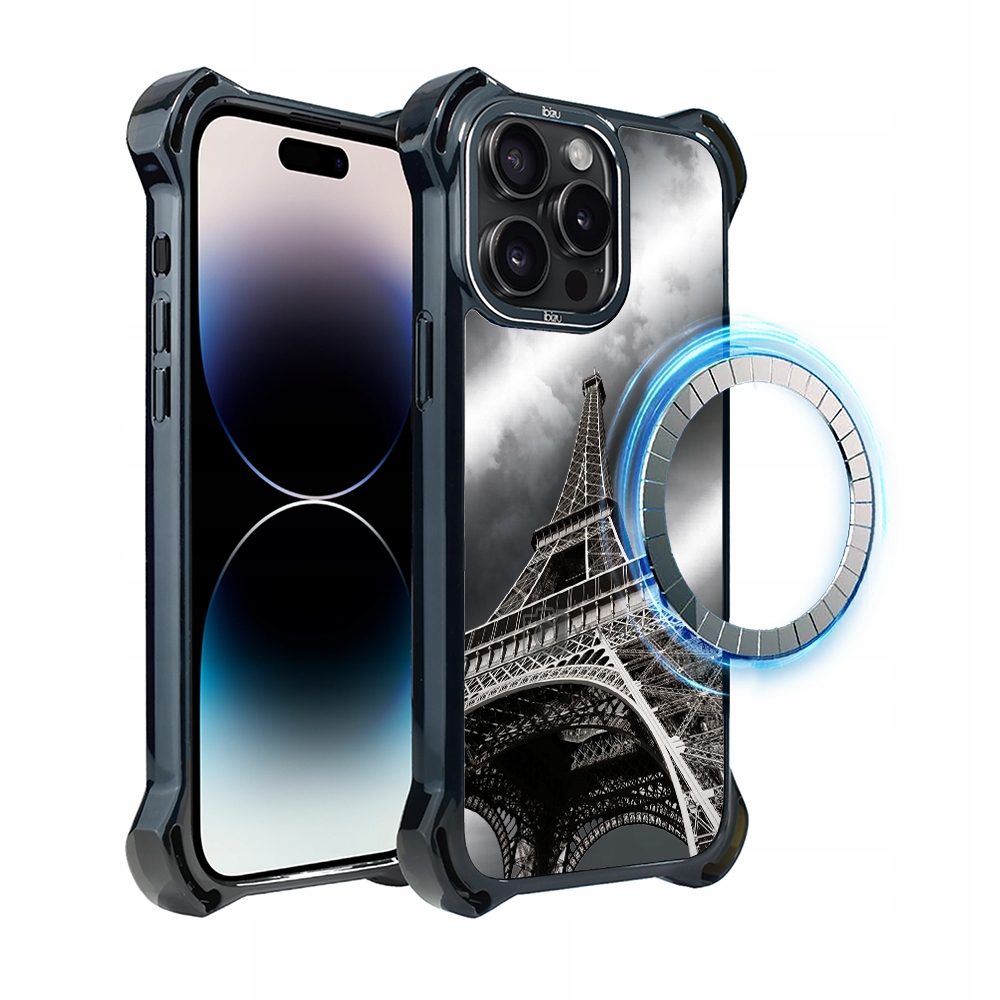 Pouzdro pro iPhone 14 Pro Max Ibizu DropGuard Ultra s MagSafe, Eiffelova věž
