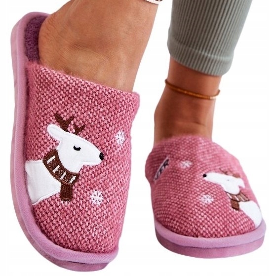 

Kapcie Damskie z Reniferem Papcie Fioletowe 39