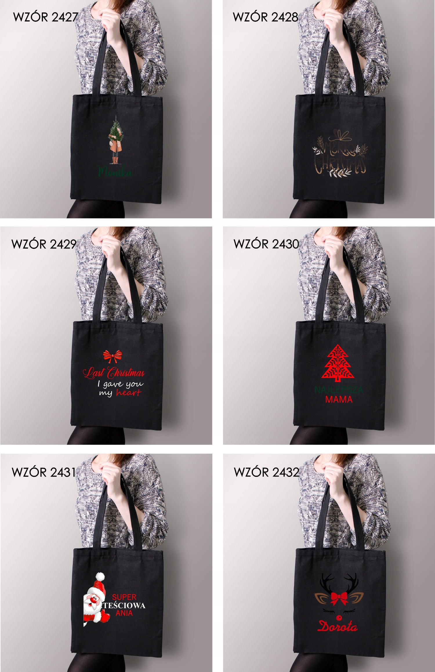 Eko Torba z nadrukiem PREZENT ŚWIĘTECZNY ROK Marka inna