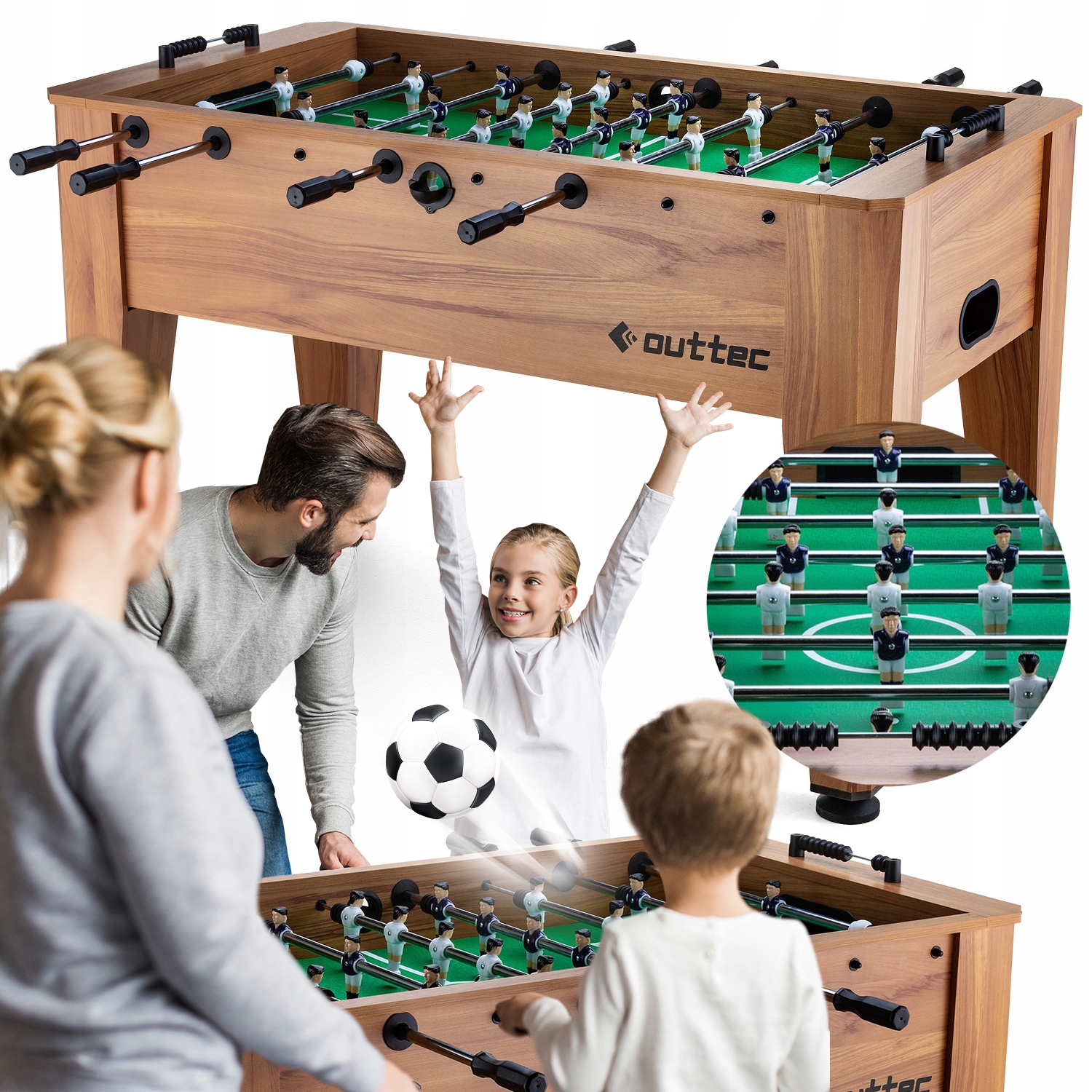 Piłkarzyki Stołowe Stół Do Piłkarzyków Duży Dla Dzieci Alfa Wooden Outtec