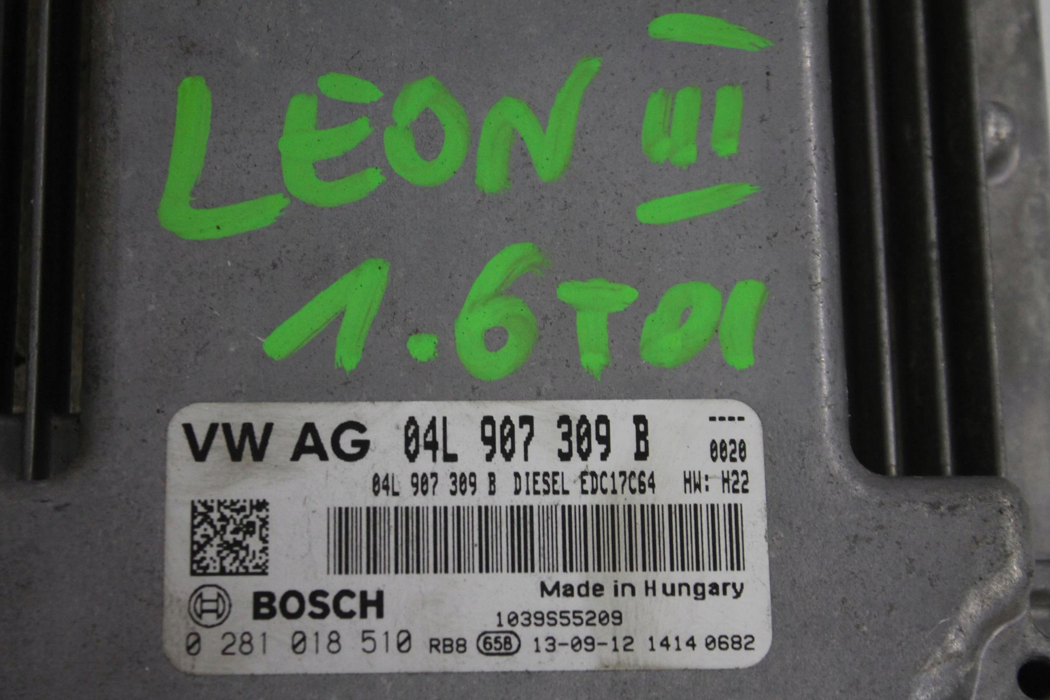control unit of the engine 04L907309B OCTAVIA III 1.6 TDI