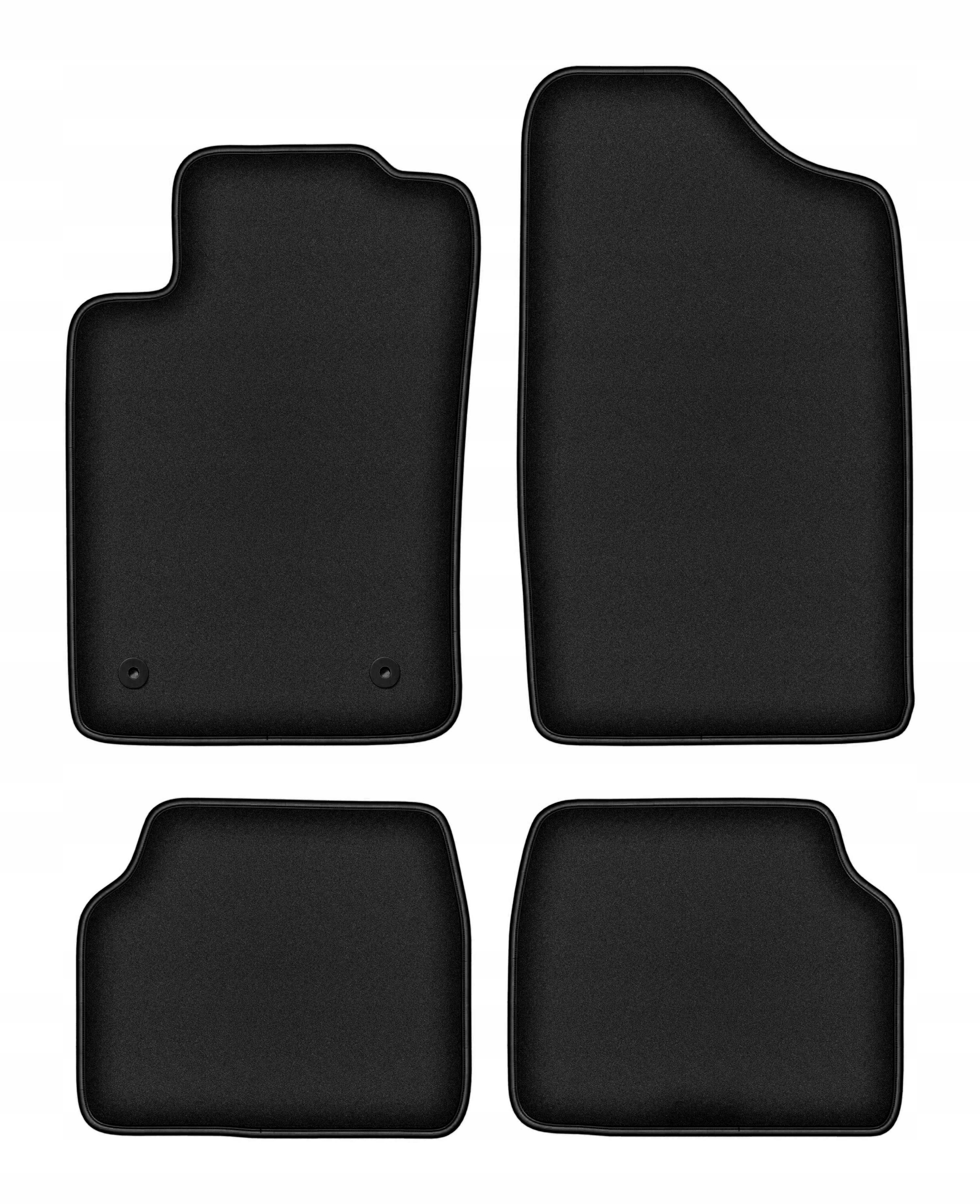 Koberčeky do auta velúrové čierne 4 ks pre: Peugeot 405 1987-1996